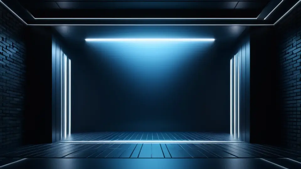 3D渲染，抽象数据流与几何形状代表软件架构，绿色主色调，中央构图，留白充足