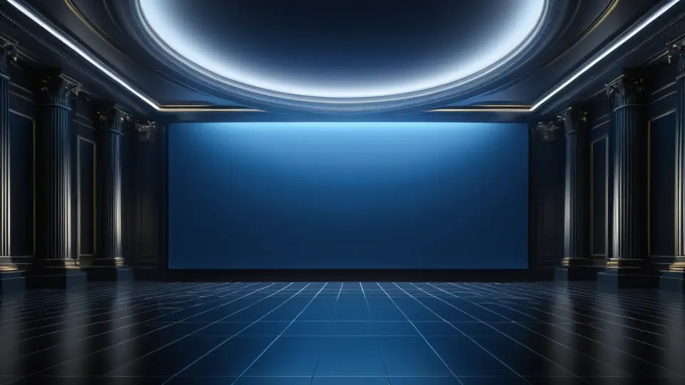 写实摄影，一个安防监控中心的大屏幕上显示多个实时监控画面，画面清晰流畅，主色调为科技蓝与深灰，中央构图，体现专业与实时性