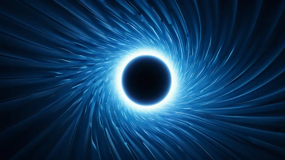 3D渲染风格，一个抽象的数据仪表盘悬浮空中，显示着增长曲线和饼图（无文字标签），科技感蓝色调，斜角构图，背景为深色网格