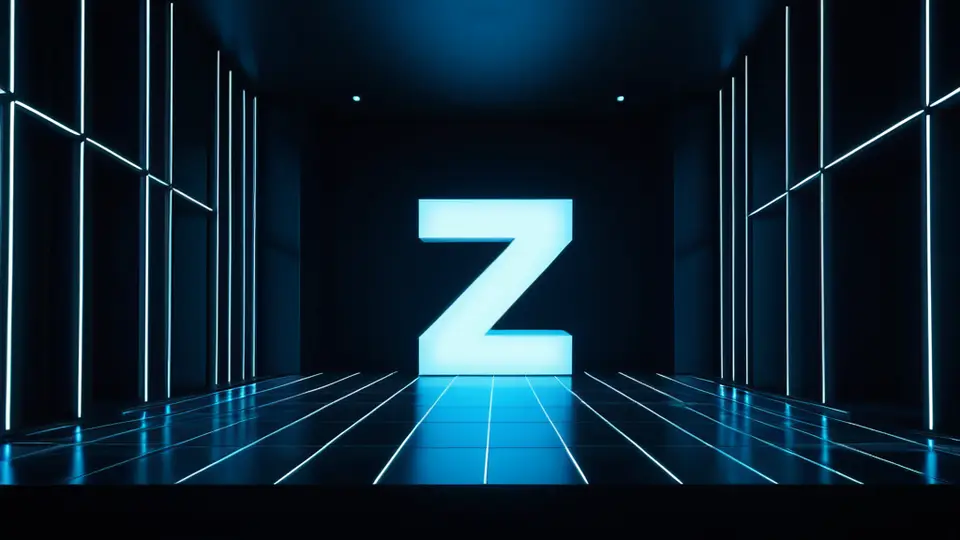 3D渲染，手机屏幕上显示小程序界面抽象几何形状和进度条，无文字，暖色调，俯视构图，背景虚化