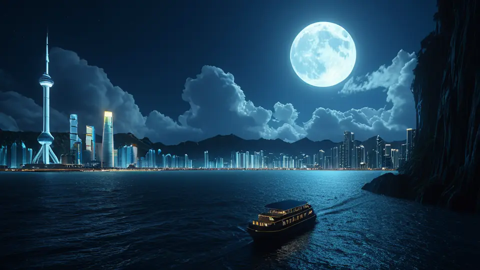 一张扁平插画，描绘一个由多个人物剪影围坐的协作场景，中间有一个白板或大屏幕，上面有抽象的进度条和图标，团队成员之间用简洁的线条连接表示沟通，整体采用活力的蓝绿色调，居中构图，画面传达出高效协作的氛围。
