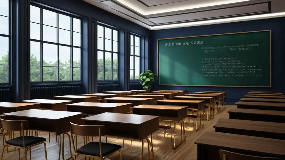 扁平插画，现代化教室环境中学生们使用笔记本电脑编写代码，背景屏幕显示抽象图形和进度条，淡蓝与绿色调，俯视构图，突出团队协作学习场景，无任何文字