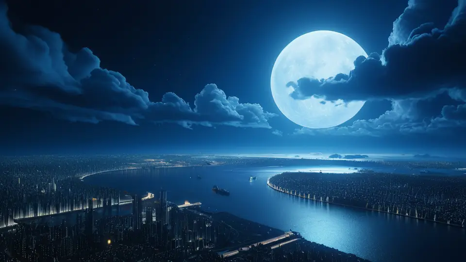 3D渲染图，一个未来感的手机界面悬浮在空中，周围环绕着代表云计算、大数据和安全盾牌的抽象图标，深蓝与科技蓝主色调，中央构图，体现技术的前沿与可靠