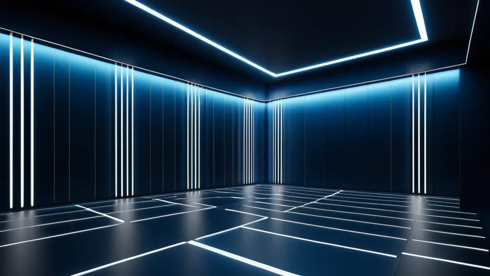 扁平插画，会议室场景，几位产品经理和开发者围绕智能白板讨论移动应用线框图，蓝绿色调，俯视角度，简洁线条勾勒出笔记本电脑与文档图标，无文字