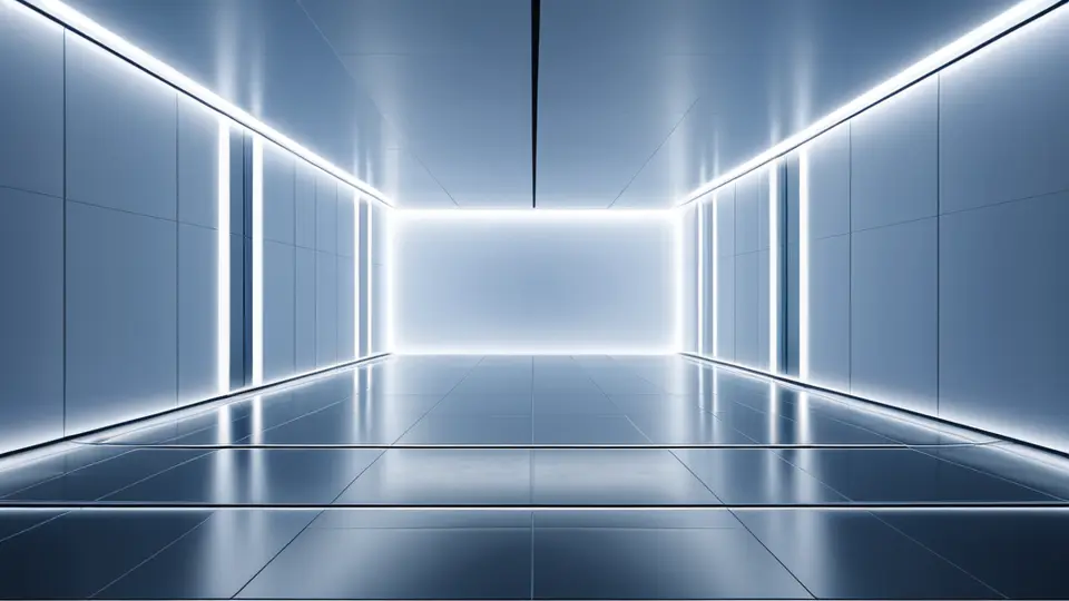 商务示意图，白色背景中央一部手机，屏幕上显示由简洁几何图标和流畅线条构成的导航框架图，周围环绕着象征用户路径的浅色箭头，整体采用淡蓝与白色主色调，扁平化设计风格，中央构图，突出流程感