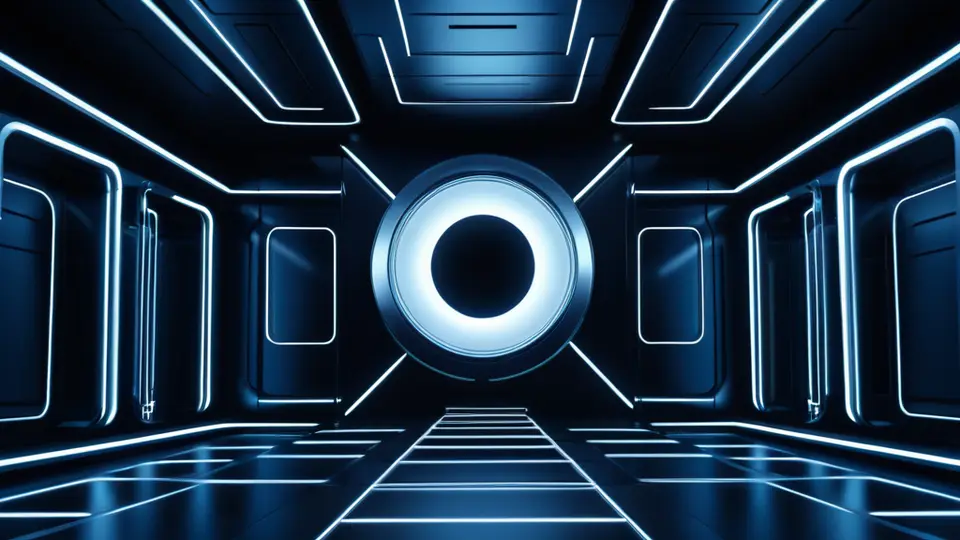 3D渲染，一个中心为安卓机器人图标的科技感平台，周围环绕着代表不同编程语言、工具和云服务的抽象几何符号，无任何文字，冷色调为主，俯视构图