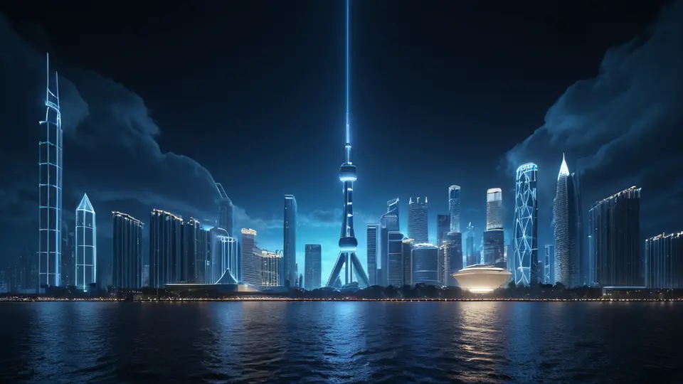 商务示意图，一台笔记本电脑屏幕显示抽象的齿轮与电路板连接图案，象征软件定制与系统集成，淡蓝与灰色主色调，中央构图，背景简洁留白
