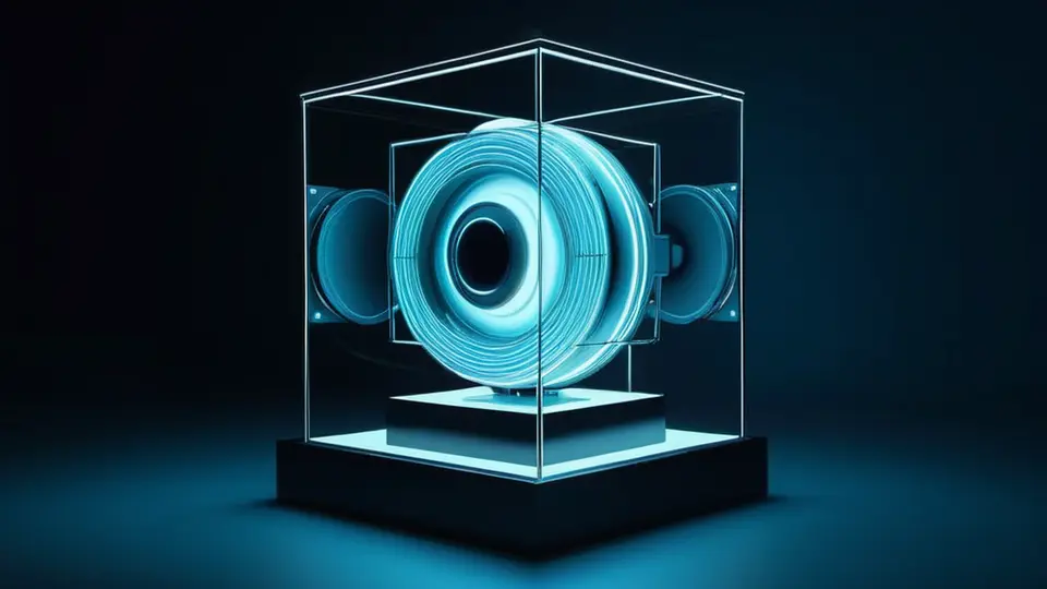 扁平插画，一位设计师在电脑前操作设计软件，屏幕上显示手机壳的3D模型和调色板，采用明亮的橙色和白色为主色调，居中构图，背景简洁