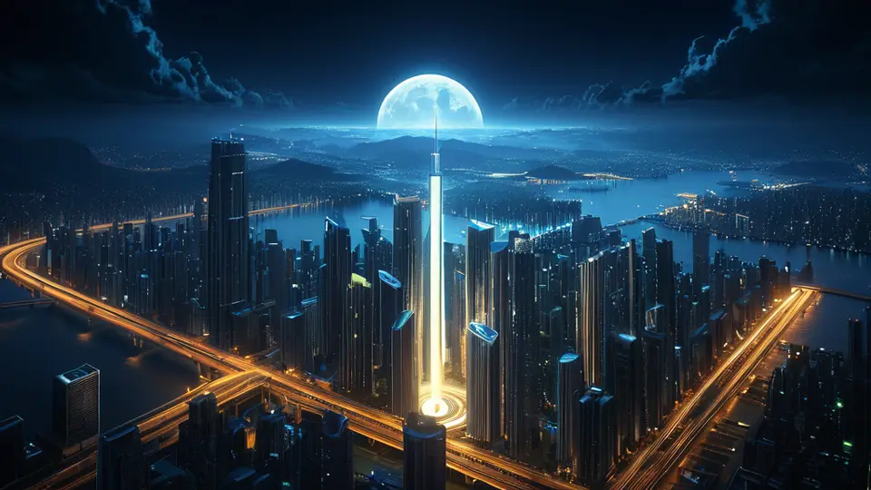 商务示意图，一位工程师站在大屏幕前，屏幕被分割为多个区域，显示着监控画面、网络拓扑图和抽象的数据图表，整体采用暖色调，突出人与技术的互动，中央构图，有适度留白