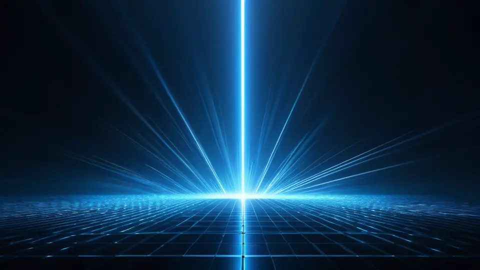 3D渲染风格，一个抽象的齿轮与神经网络结构融合的模型，齿轮代表传统软件工程流程，发光的神经网络代表AI技术，两者紧密咬合，金属银与科技蓝配色，侧面视角，突出细节纹理