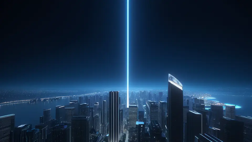 3D渲染，一个智能手机屏幕显示世界地图，一个红色的定位标记从亚洲瞬间跳变到欧洲，周围有闪烁的警告三角图标，冷色调，科技感，中央构图