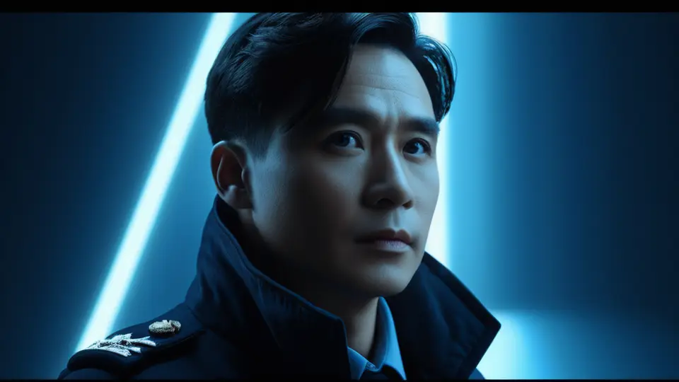 写实摄影，一位专业人士在整洁的办公桌前，手持一份印有抽象软件图标和进度条的文件，背景是扬州城市天际线的模糊轮廓，暖色调，侧面构图