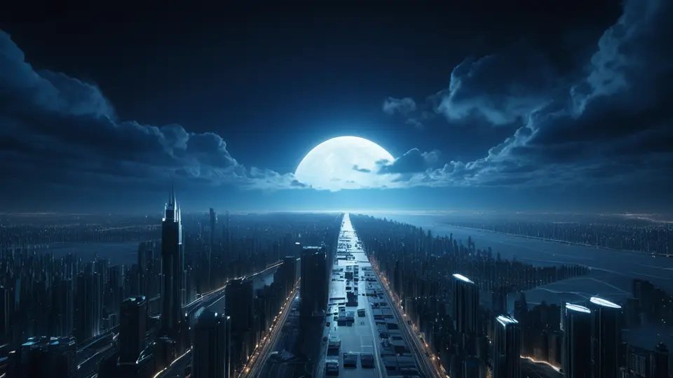3D渲染，一个地球仪上方悬浮着多个手机SIM卡图标，连接着不同城市的剪影，淡蓝与白色为主色调，居中构图，科技感