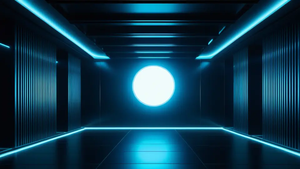3D渲染风格，一个抽象的流程图，展示从手机图标到定位标记再到应用界面的连接过程，使用蓝色、灰色和橙色，等距视角，干净背景