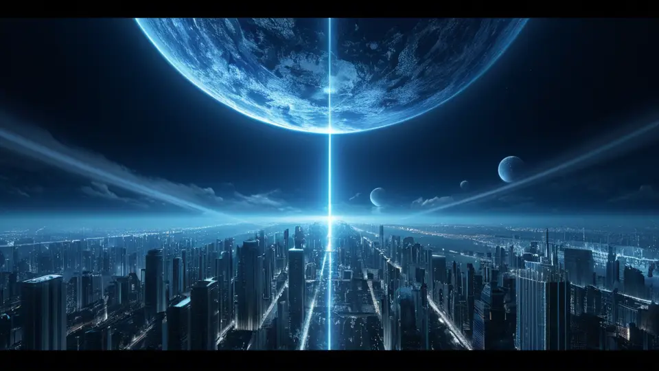 3D渲染，一个发光的智能手机悬浮在空中，屏幕上显示抽象的公众号图标、用户头像网格和互动气泡，周围环绕着数据流线条，科技蓝与白色为主色调，中心构图，背景简洁