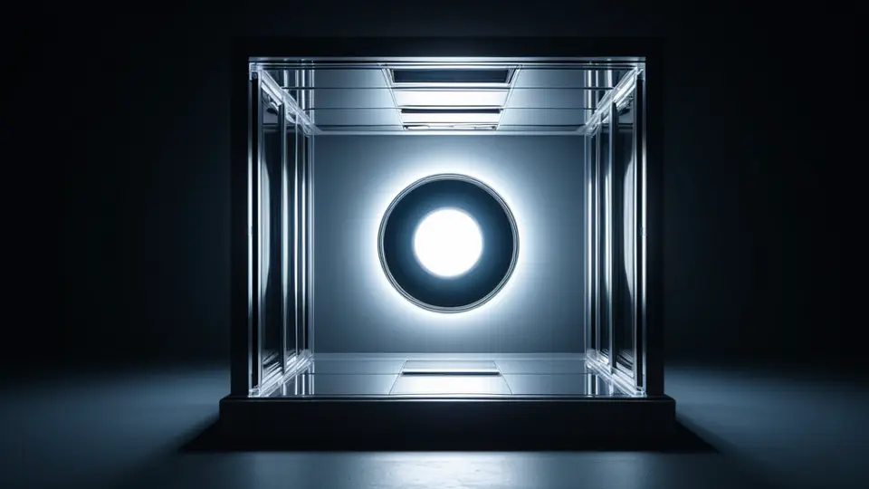 3D渲染，一个问号图标和一个对勾图标并列，问号图标下方有模糊的身份证和地图轮廓，对勾图标下方有清晰的SIM卡和信号波，背景为浅灰色渐变，居中构图，表达问题与解决的概念