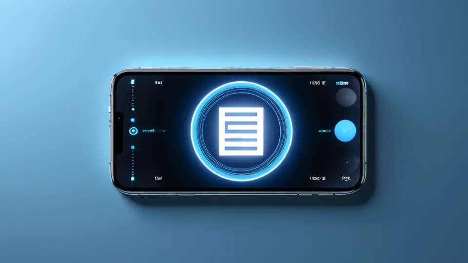 一台 iPhone 手机屏幕显示虚拟定位应用图标和地图界面，扁平插画风格，淡蓝色主色调，居中构图，大量留白，无文字