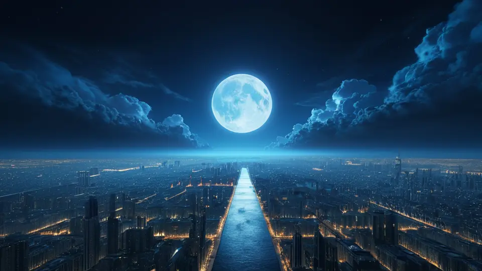 3D渲染，一个抽象的地球模型表面浮现出多个发光的定位点和连接线，科技感十足，深蓝色背景，中心对称构图，象征全球位置网络的互联与模拟