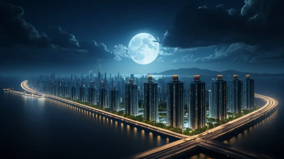 写实摄影，一位用户手持手机在异地城市的街头，屏幕上显示一个代表联通的抽象红色图标和一个代表家庭的图标，城市背景虚化，暖色调，中心构图