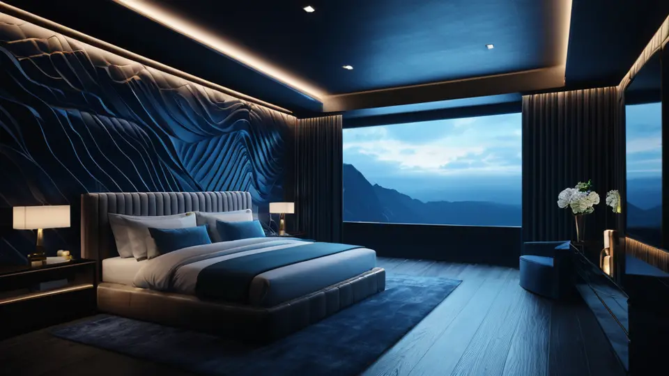 3D渲染，一个简洁的桌面场景，中央是一台显示器，屏幕上显示抽象的图表和进度条（无文字），旁边散落着几个象征“插件”或“工具”的几何模块，采用蓝紫渐变配色，视角为轻微俯视