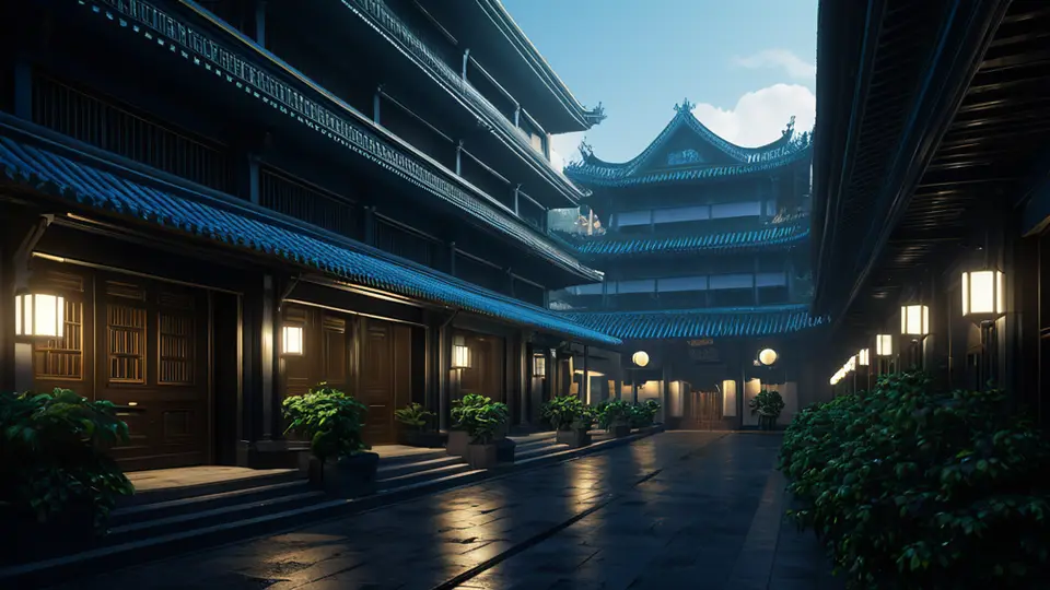 扁平插画，武汉城市天际线（黄鹤楼、长江大桥剪影）与抽象的AI神经网络、芯片图标融合，淡蓝与科技蓝主色调，中央构图，大量留白，商务科技风格