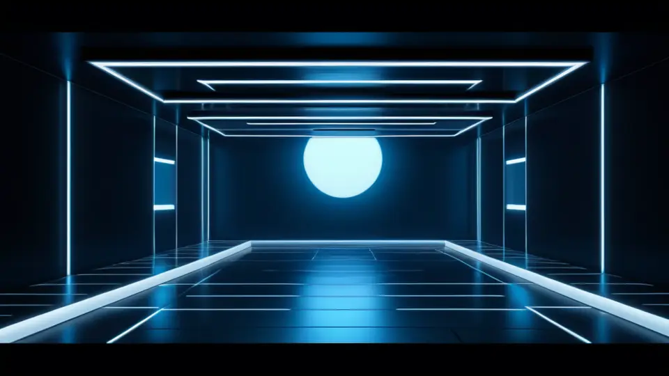 3D渲染，一部智能手机正面朝上放置在桌面上，屏幕发出柔和的蓝光，手机旁边散落着几张抽象的SIM卡和一张身份证的简化模型，采用俯视角度，冷色调科技感，突出物品的质感