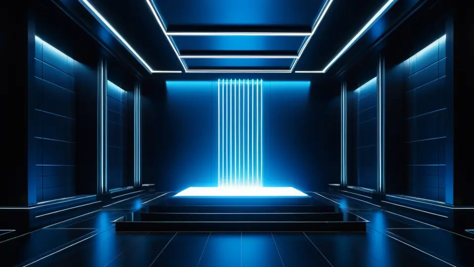 3D渲染，一个立体的对话框图标，内部有问号和感叹号符号，象征问题与解答，搭配一个抽象的SIM卡图形，科技蓝与白色搭配，悬浮居中构图，背景干净