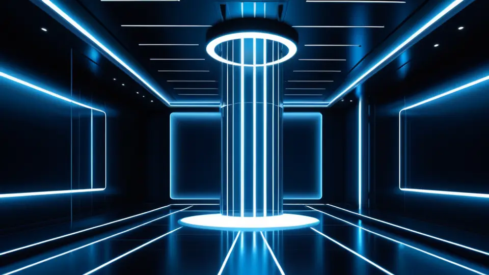 3D渲染，一个透明的手机外壳内部，GPS模块、Wi-Fi信号发射器、陀螺仪等硬件组件被可视化展示，它们之间由发光的数据流连接，科技蓝与银色配色，斜角透视