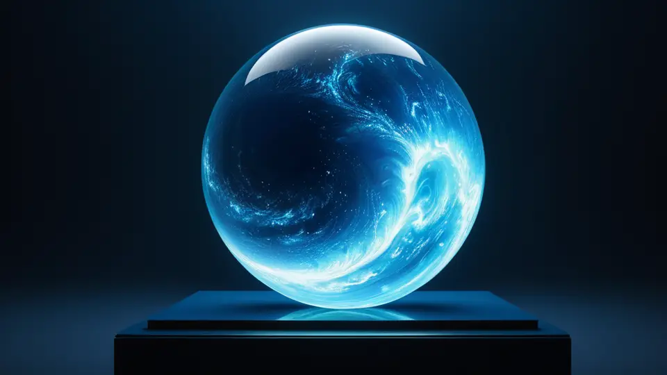 3D渲染，一个抽象的、由声波、神经网络节点和齿轮组成的立体结构，象征AI语音技术栈，深蓝与科技蓝配色，中心构图，背景简洁