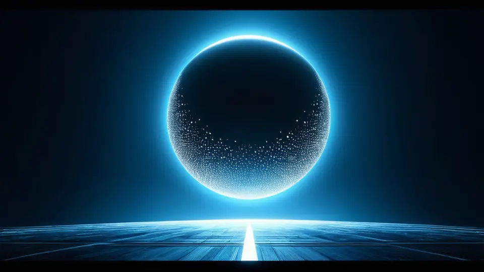 3D渲染，一个抽象的数字界面，左侧是一个可交互的虚拟地图控件，右侧是几个功能图标（如定位针、刷新、设置齿轮），科技蓝与深灰配色，等距视角构图