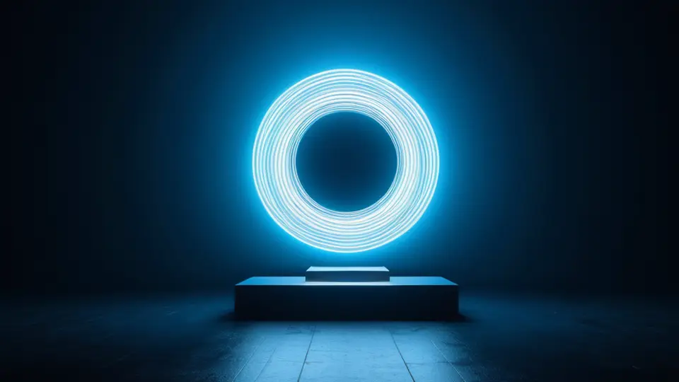 3D渲染，一个抽象的程序员大脑与发光的电路、代码流连接，象征AI辅助，科技蓝与紫色调，中央构图，有未来感