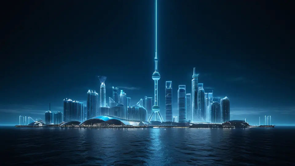 商务示意图，一位专业人士站在数据大屏前，屏幕显示抽象的用户增长曲线和功能模块图标，淡蓝色主色调，中央构图，体现数字化决策
