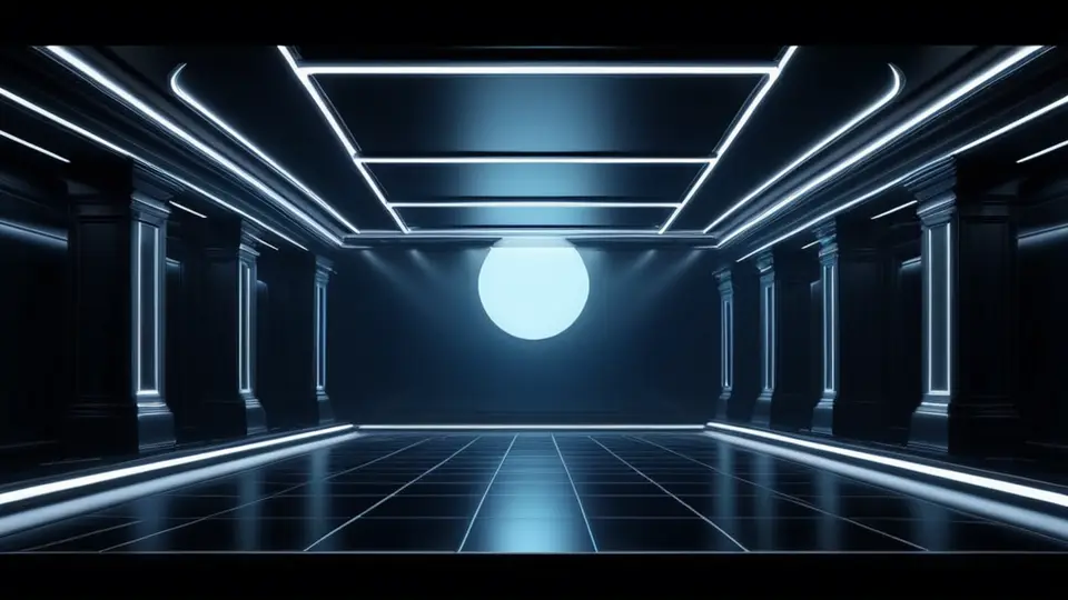 商务示意图，几位专业人士围坐在会议桌前，桌中央的投影屏幕显示抽象的流程图和数据可视化图形（柱状图、折线图），无任何文字标签，采用暖灰色调，侧光照明，营造专业协作氛围