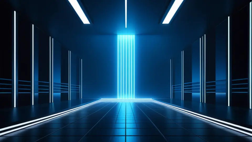 3D渲染，一个立体的流程图从“需求分析”方块出发，经过“UI设计”、“代码开发”齿轮，最终到达“上线运营”平台，平台上有抽象的用户图标和增长曲线，配色为白、浅蓝、橙色，采用轴测图视角，背景干净
