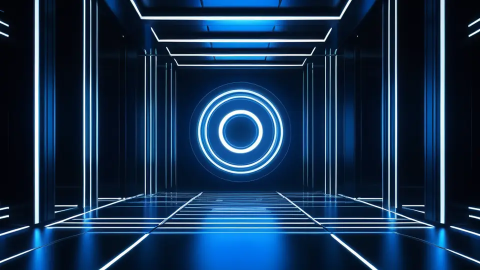 商务示意图，一张办公桌上放着打开的笔记本电脑和一份文件，屏幕上显示抽象的图表和图标，无任何文字，整体采用淡蓝色和白色为主色调，中央构图，营造专业、清晰的氛围