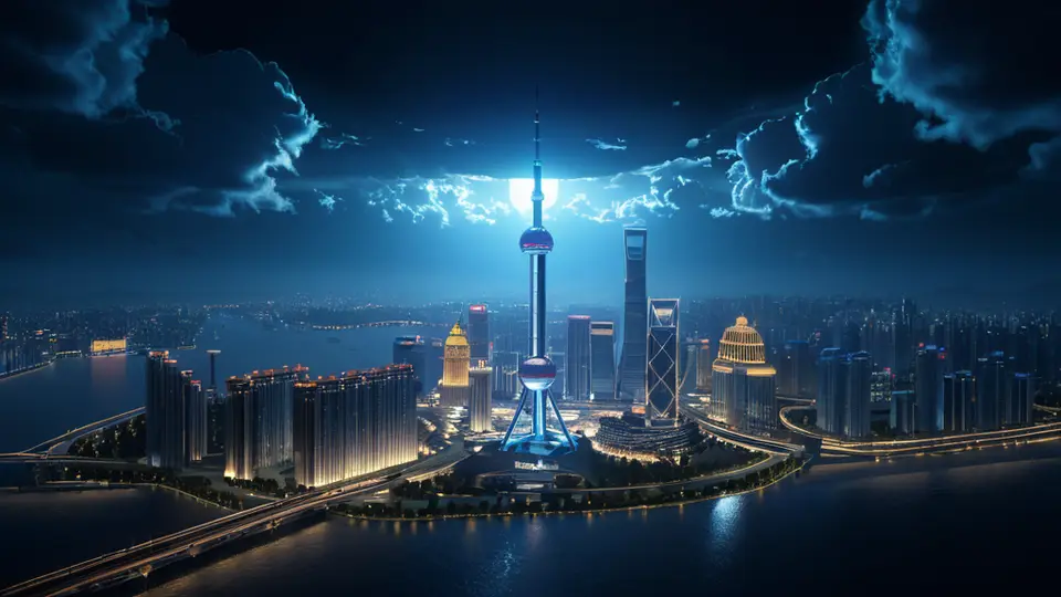 3D渲染，一张中国移动SIM卡和一部智能手机并排放在桌面上，背景是模糊的城市地图线条，象征异地连接，主色调为科技蓝与白色，中央构图，留有充足空间