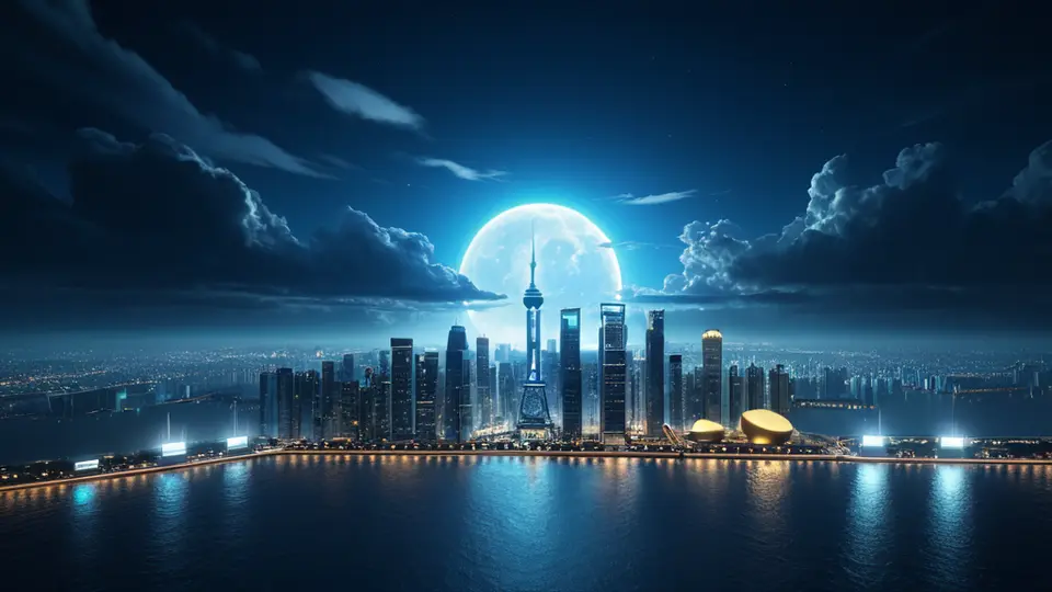 扁平插画，左侧是团队围坐讨论的场景，中间有一个发光的灯泡连接着右侧的多个小程序功能模块图标（如购物车、日历、消息），采用蓝绿色调，线性风格，突出协作与创意