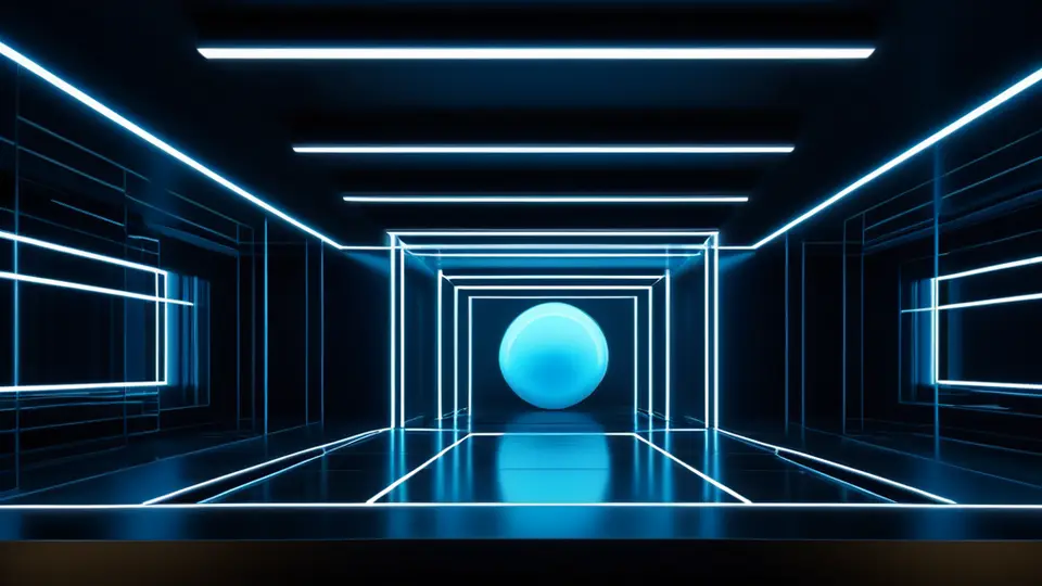3D渲染，一组抽象的立方体数据块正在被一个漏斗状工具清洗和分类，暖色调背景，强调数据处理的动态过程