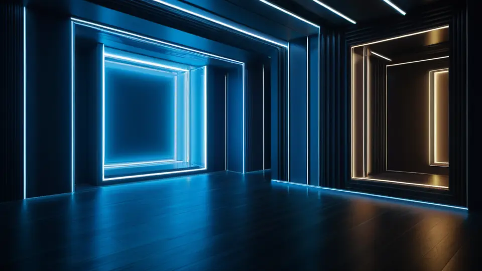 3D渲染风格，一个抽象的立体流程图，展示从“用户访问”到“授权”再到“功能调用”的步骤，节点间用发光线条连接，科技蓝配色，透视构图