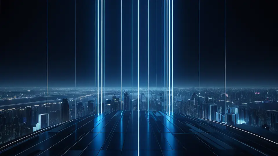3D渲染风格，一个安卓手机界面示意图，屏幕上显示一个简化的地图界面，一个蓝色定位点被选中，下方有几个功能按钮图标，无任何文字，仅用图形和色块表示，科技感配色