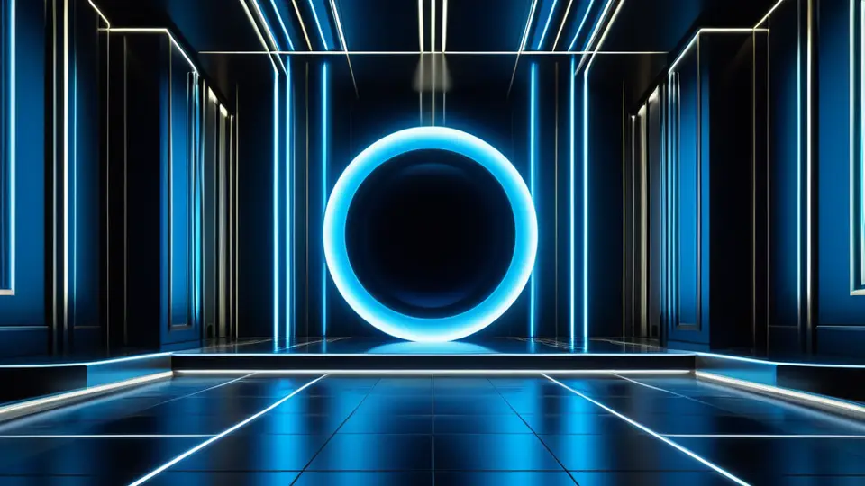 3D渲染风格，一个透明的手机外壳内部结构分层展示，底层是主系统图标，上层是一个悬浮的、带有定位针的“分身”应用层，科技感配色，侧视图构图
