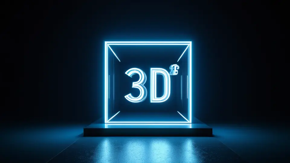 3D渲染风格，一个抽象的数字化界面，展示从中央的微信图标向外延伸出的多个功能模块图标（如购物车、对话框、图表），科技蓝与银灰色调，立体透视构图