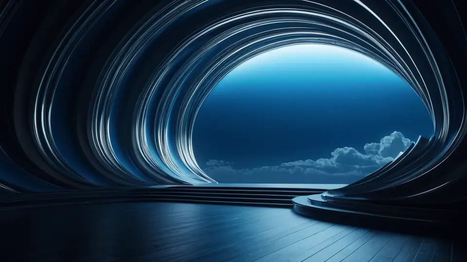3D渲染，一个发光的软件代码立方体被一个透明的保护罩包裹，象征知识产权保护，淡蓝与科技蓝配色，中央构图，背景简洁