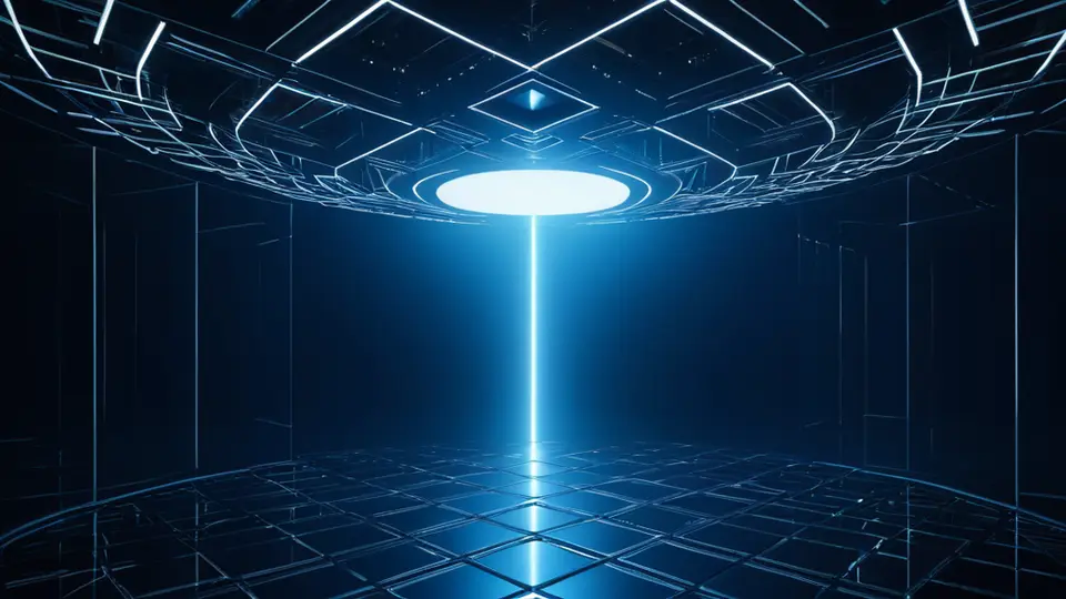 3D渲染，一个抽象的立体漏斗模型，从顶部宽泛的流量入口到底部精准的转化出口，漏斗表面有不同颜色的区块代表不同用户群，科技蓝与橙色点缀，中央构图，象征用户转化路径