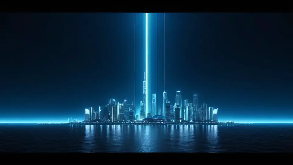 3D渲染，一个立体的问号图标和一个盾牌图标并列，周围环绕着手机、SIM卡等小图标，象征解答与安全，蓝绿色调，居中构图，具有科技感