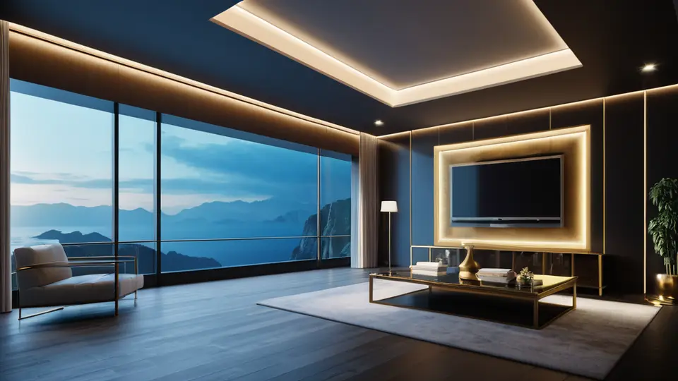 写实摄影风格，一只手正在智能手机屏幕上点击领取会员按钮，手机屏幕显示优酷VIP图标和金色皇冠，背景是模糊的客厅电视与沙发，暖色调光线，浅景深构图，突出手机屏幕，无任何中文文字