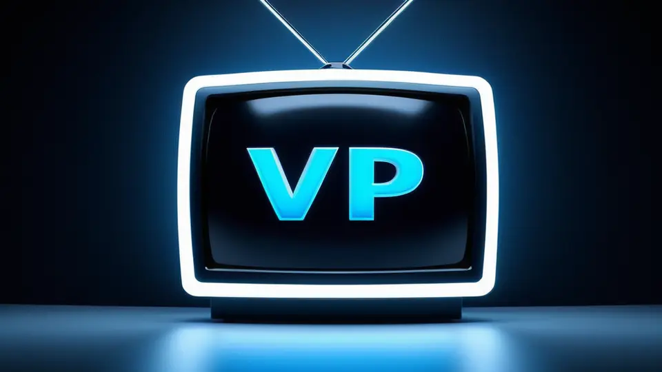 扁平插画风格，一个放大镜正在查看两份并列的合同文件，文件上印有“VIP”和“TV”图标，背景为淡蓝色，中央构图，留白，无任何文字
