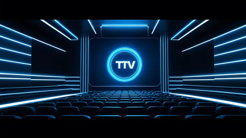 商务示意图，用户正在笔记本电脑上比较不同IPTV服务的功能对比表，表格用色块和图标表示频道数、画质等级、价格区间，无任何文字，淡蓝配色，居中构图