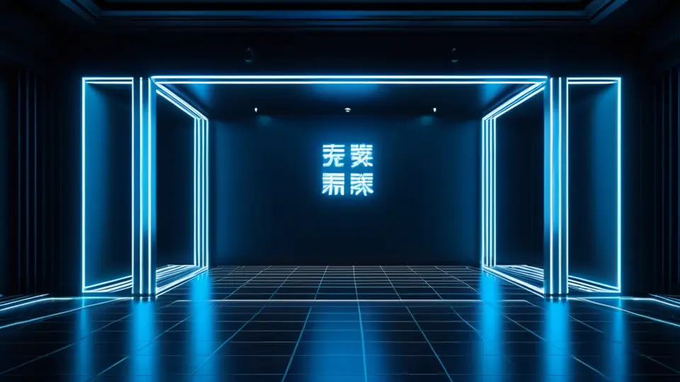 扁平插画，一台平板电脑连接多台电视的示意图，电视屏幕上显示抽象色块和图标，无文字，淡蓝主色调，居中构图，大量留白，线条简洁