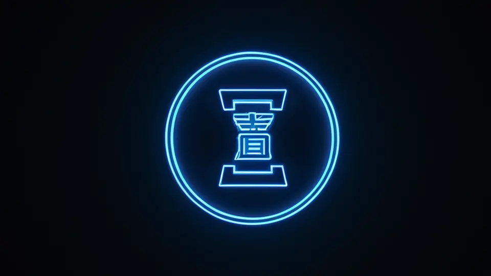 扁平插画，一张办公桌上放着笔记本电脑和手机，屏幕显示抽象播放界面（色块、进度条、音量图标），背景有日历和咖啡杯，淡蓝主色调，俯视构图，留白较多，无任何文字